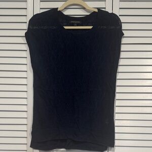 Banana Republic Navy Crochet Top